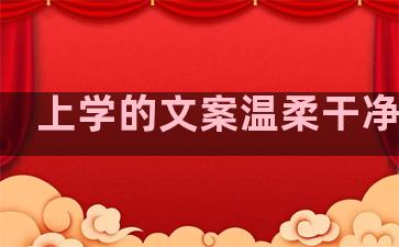 上学的文案温柔干净句子