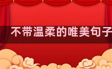 不带温柔的唯美句子简短