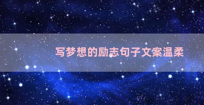 写梦想的励志句子文案温柔