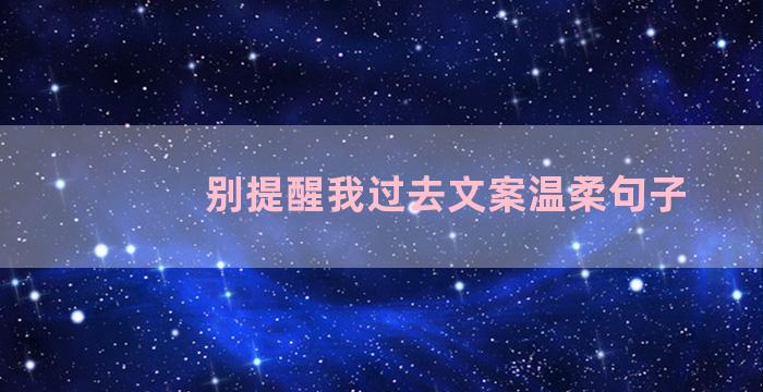 别提醒我过去文案温柔句子