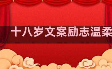 十八岁文案励志温柔句子