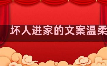 坏人进家的文案温柔句子