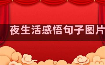 夜生活感悟句子图片大全