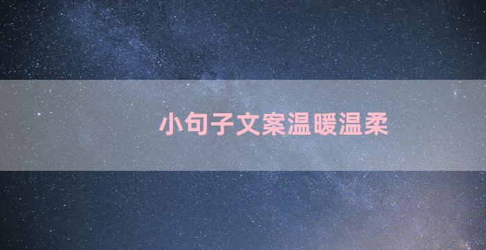 小句子文案温暖温柔