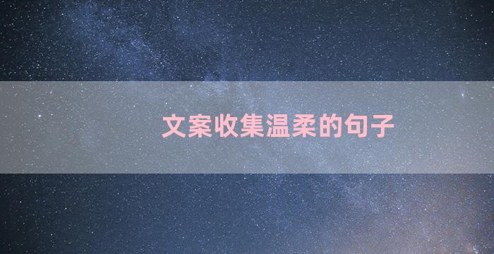 文案收集温柔的句子