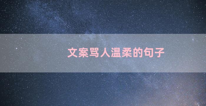 文案骂人温柔的句子