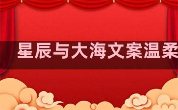 星辰与大海文案温柔句子