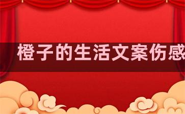 橙子的生活文案伤感句子