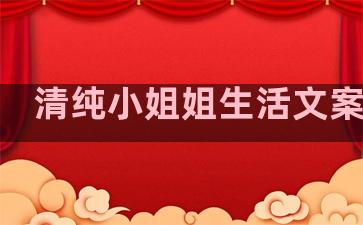 清纯小姐姐生活文案句子