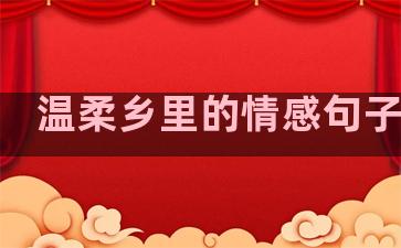 温柔乡里的情感句子简短