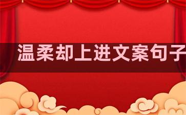 温柔却上进文案句子伤感