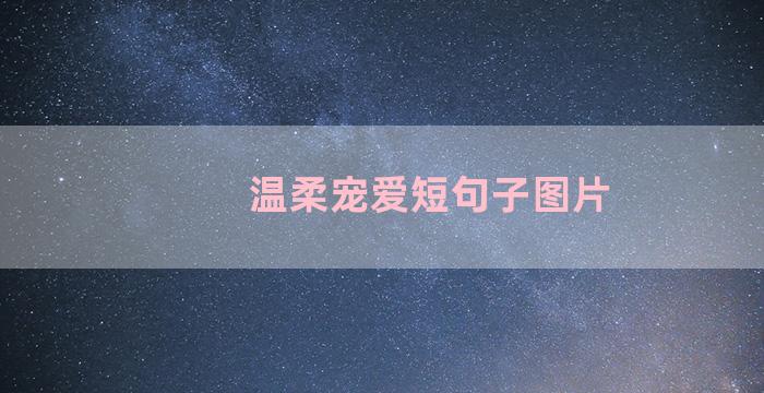 温柔宠爱短句子图片