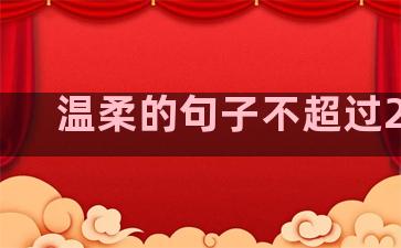 温柔的句子不超过20字