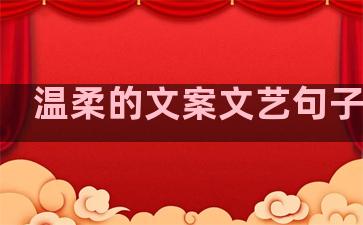 温柔的文案文艺句子短句