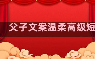 父子文案温柔高级短句子