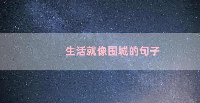 生活就像围城的句子