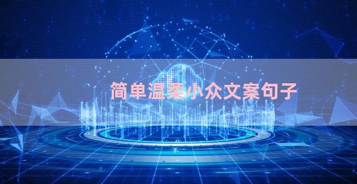 简单温柔小众文案句子