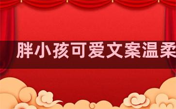 胖小孩可爱文案温柔句子